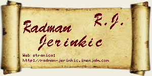 Radman Jerinkić vizit kartica